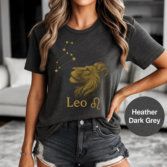 Leo Lion Zodiac Tee: Astrology Star Sign Shirt