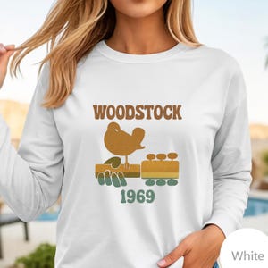 Vintage Woodstock 1969 Long Sleeve Tee: Retro Music Festival Shirt