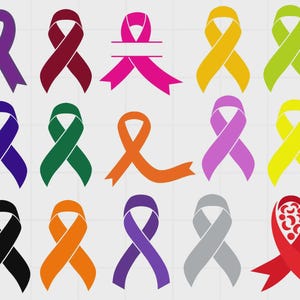 Awareness Ribbon SVG, Breast Cancer SVG, Cancer Ribbon SVG, Survivor Ribbon Svg, File For Cricut, For Silhouette, Cut File,