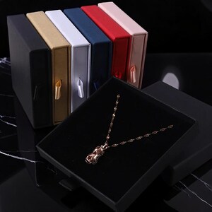 Kraft Paper Jewelry Drawer Box – Thick Gift Packaging Case for Rings, Necklaces, Earrings, Bracelets with Sponge Insert