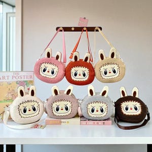 Sac à bandoulière en flanelle dessin animé kawaii : sac à main à bandoulière anime