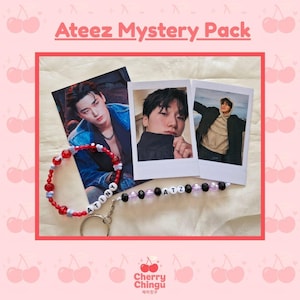 Ateez K-Pop Bias Packs - Bracelet, Keyring, Photo Prints (Pick Your Bias)