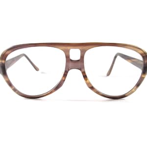 Vintage American Optical Aviator Heritage glasses oversized key hole square rectangle eyeglasses unique frames mens glasses large