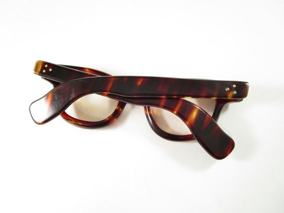 Horn rimmed FDR amber tortoise pattern large eyeg… - image 6