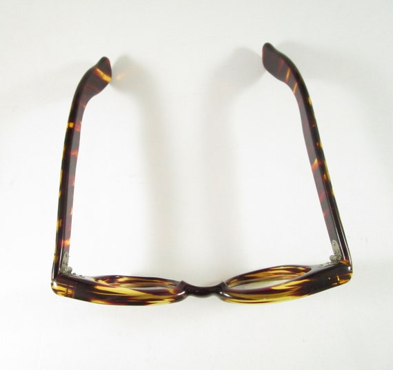 Horn rimmed FDR amber tortoise pattern large eyeg… - image 8