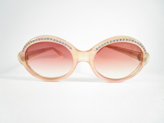 Vintage Christian Dior baby blue round eyeglasses… - image 8