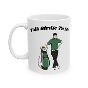 Keramikbecher für Golfliebhaber - Sprechen Sie Birdie mit mir, perfektes Geschenk für Golfer, Sportfans, Geburtstag, Vatertag, Kaffeetasse