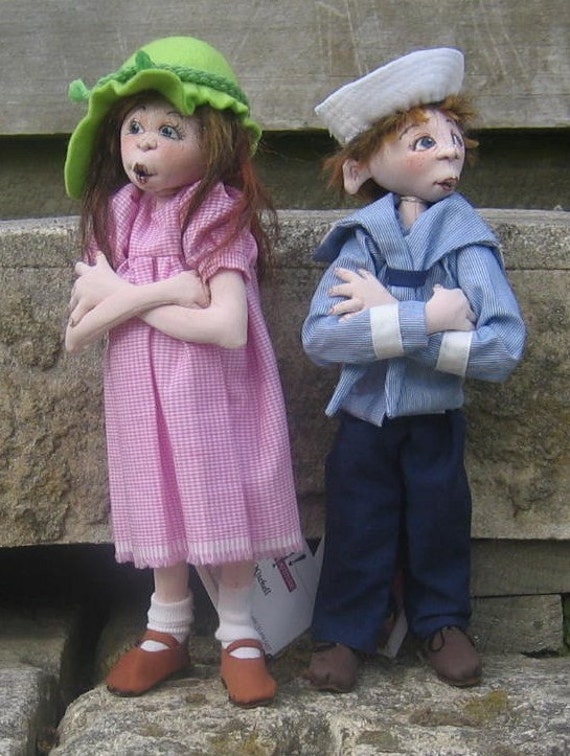 PATTERN /"PERCIVAL PONCE/" BY SHARON MITCHELL *NEW* CLOTH ART DOLL PAPER