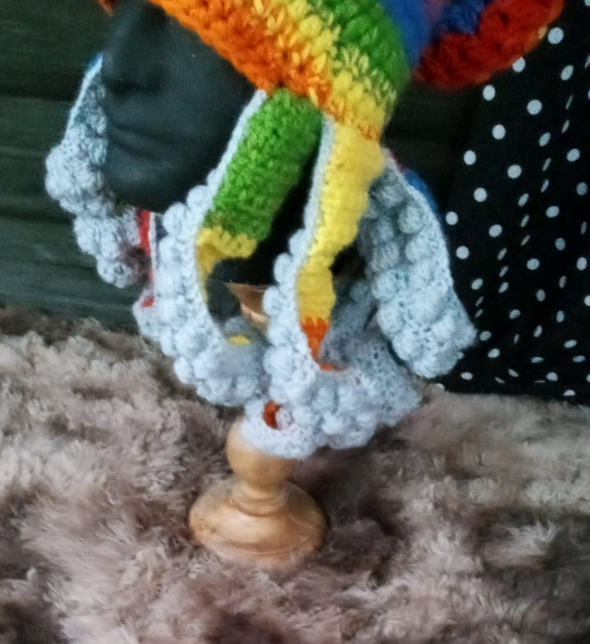 Rainbow Octopus Crochet Beanie: Adult Kraken Costume Hat - Etsy display picture 2