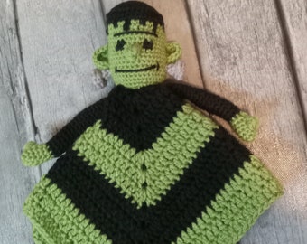 Frankenstein Security Blanket, Spooky Lovey, Frankensteins Monster, Classic Horror Movie Monster, Newborn Prop, Alt Gothic Baby, Punk Rock