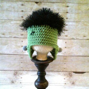 Frankenstein Hat, Monster Beanie, Halloween Costume, Classic Horror Movie, Halloween Costume, Cosplay, Winter Hat, Dress Up, Lovey, Security image 3