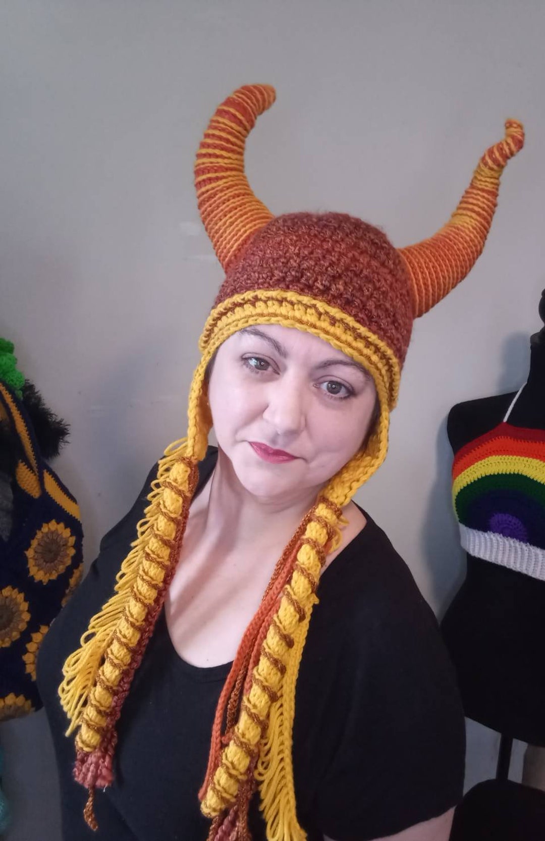 Viking Horn Helmet Mythological Creature Pan Hat Baphomet Etsy