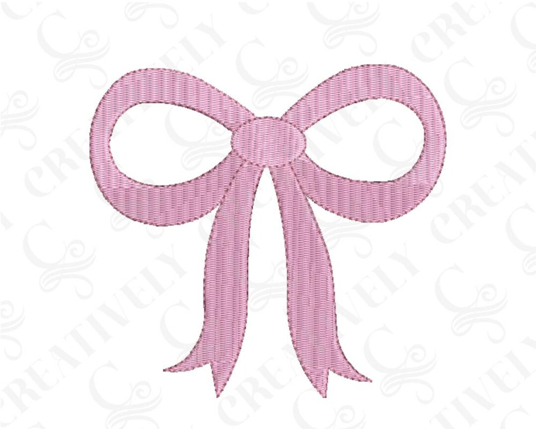 Coquette Bow Embroidery Design, Ribbon Bow Design, Embroidery File ...