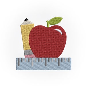 Download de arquivo de bordado de volta às aulas, arquivo de bordado escolar, volta às aulas, presente para professores, design de volta às aulas