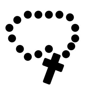 Rosenkranz katholische Religionen Glaube SVG PNG DXF Eps Pdf Dateien, Taufe für Laser