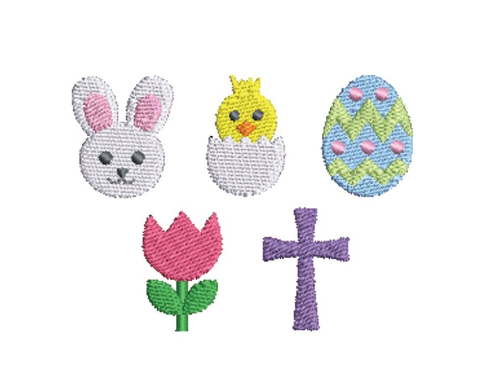 Easter Mini Machine Embroidery Design Bundle, Easter Mini Designs, 5 ...
