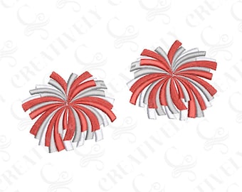 Cheerleader Pom Poms Machine Embroidery Design Bundle, 6 Sizes, Cheer Embroidery File Download, Cheer Sports Embroidery, Cheer Gift