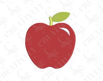 Puede incluir: Una manzana roja con una hoja y un tallo verdes. La manzana tiene un reflejo blanco y está sobre un fondo blanco. La imagen es una ilustración sencilla y estilizada de la fruta.