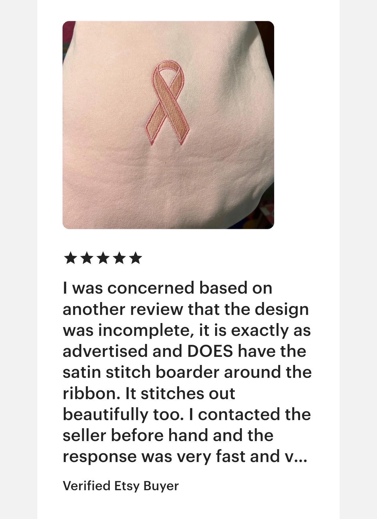 Awareness Ribbon Machine Embroidery Design, 6 Sizes, Cancer Ribbon ...