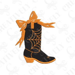 Halloween Cowboy Boot Embroidery Design