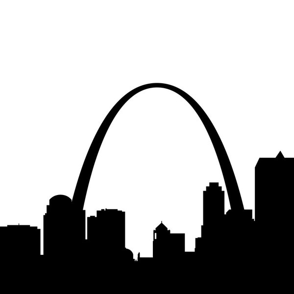 St. Louis Skyline Silhouette SVG PNG DXF Eps Pdf Files, Cut Files for Cricut Silhouette, St. Louis Gift