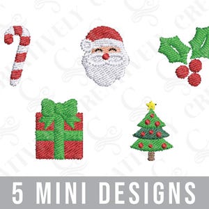 Christmas Mini Embroidery Design Bundle, Embroidery File Download, Christmas Mini Designs