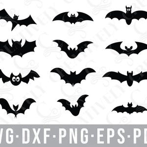 Halloween Bat Bundle SVG PNG DXF Eps Pdf Files, Halloween Cut Files for Cricut Silhouette, Halloween Shirt, Halloween Party