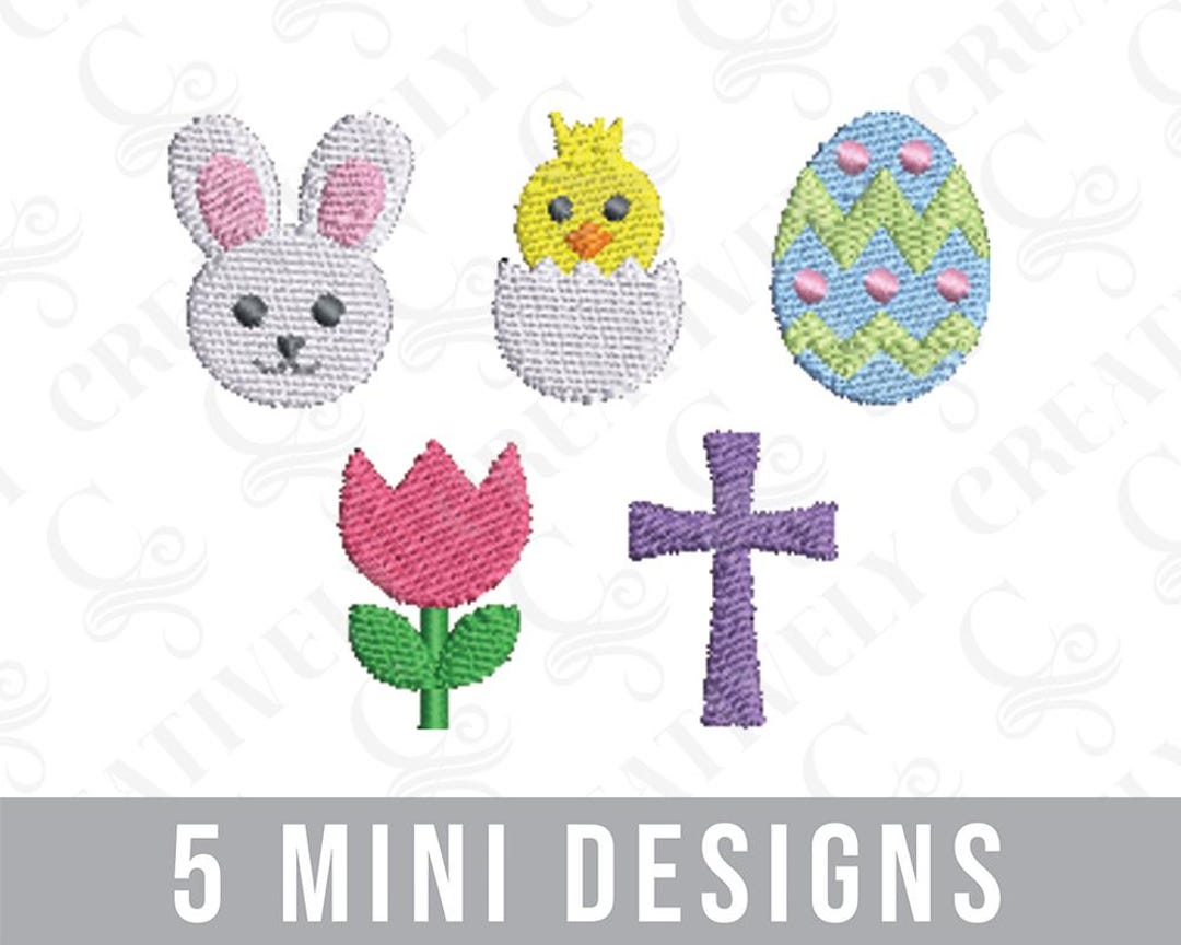Easter Mini Machine Embroidery Design Bundle, Easter Mini Designs, 5 ...