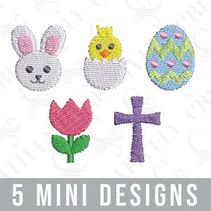 Easter Mini Machine Embroidery Design Bundle, Easter Mini Designs, 5 ...