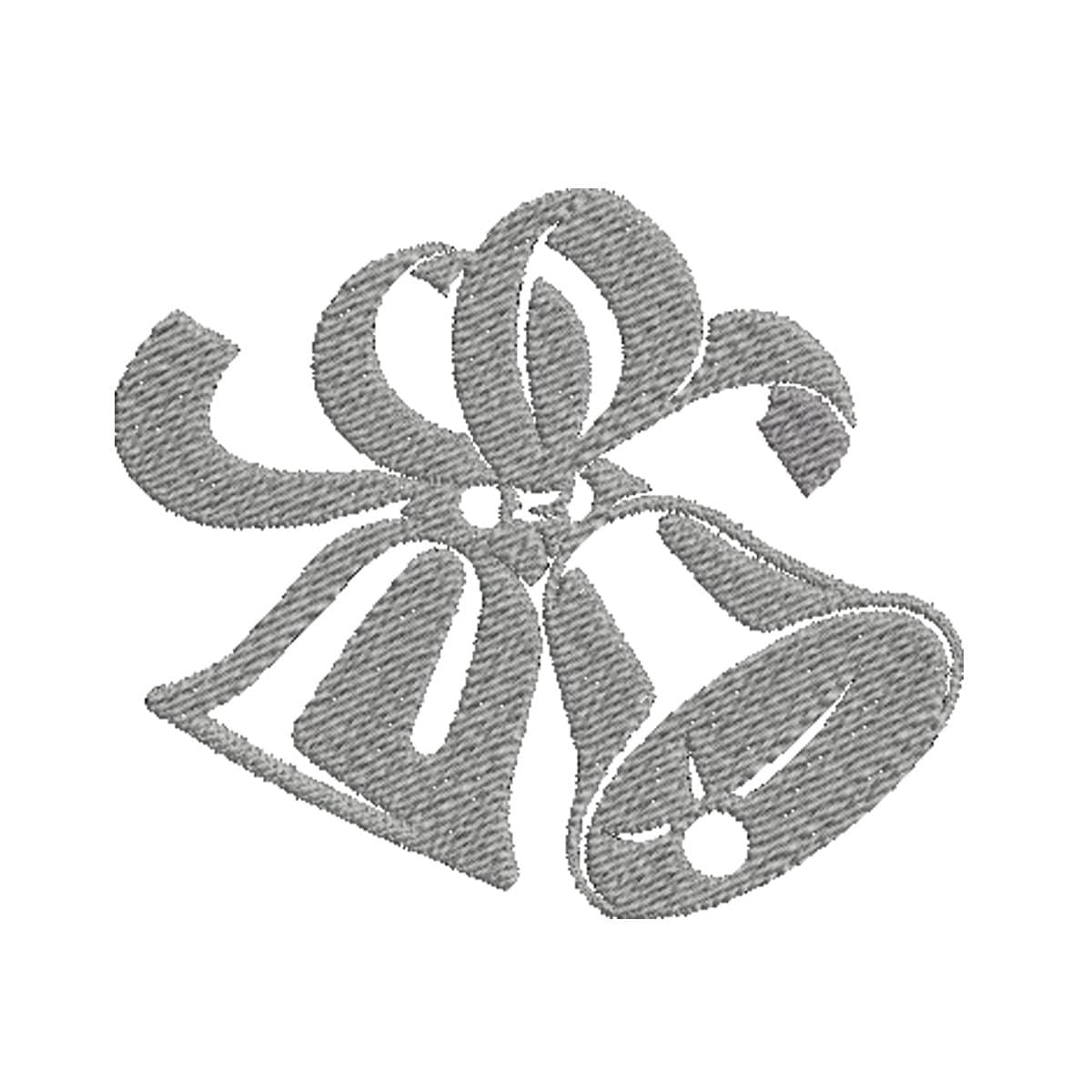 Silver Bell Design Silver Bells Embroidery Design Embroidery File Download 4 Sizes Holiday ...