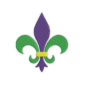 Mardi Gras Fleur de Lis Embroidery Design, 6 Sizes, Mardi Gras gift, Mardi Gras shirt, Hostess gift