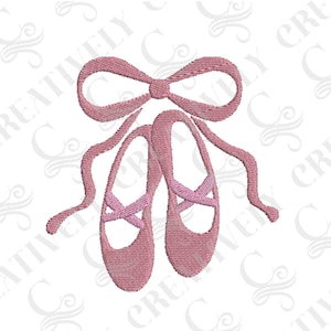 Ballet Shoe Machine Embroidery Design, Ballet Embroidery, Pointe Shoes, Dance Embroidery Design, Gift for Dancer, Gift for Ballerina