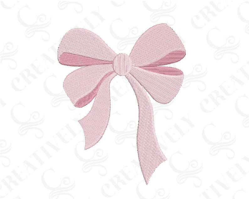 Bow Coquette Ribbon Embroidery Machine Embroidery Design Bundle
