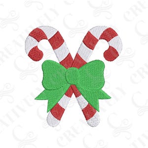 Christmas Candy Canes Embroidery File Download, 6 Sizes, Candycane Design, Christmas Design, Christmas Machine Embroidery File
