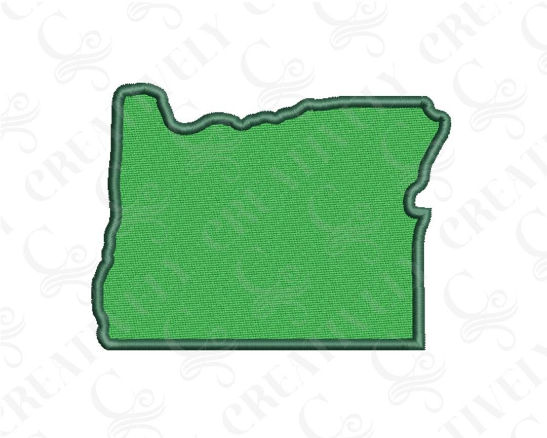 Oregon State Embroidery Design, 8 Sizes, Oregon State Outline, Oregon ...