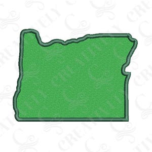 Oregon State Embroidery Design, 8 Sizes, Oregon State Outline, Oregon Map, State Sweatshirt, Oregon State Pride