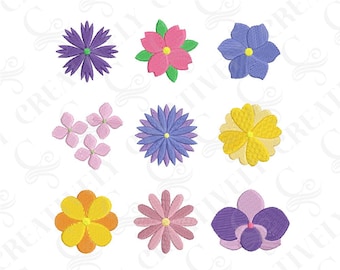 Flower Embroidery Design Bundle Botanical Embroidery Design, 9 Flower Machine Embroidery Designs, Spring Embroidery Floral Embroidery