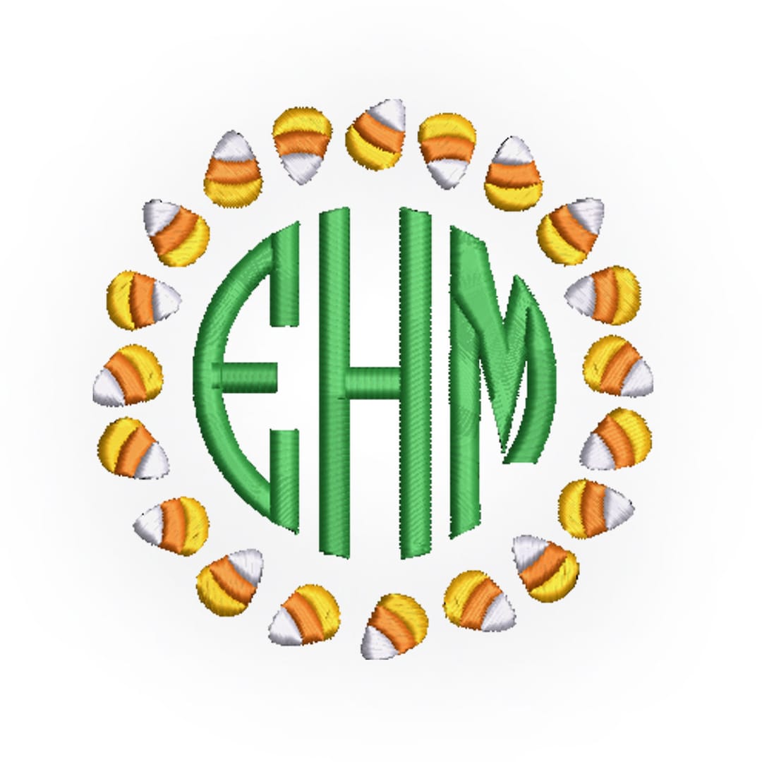 Halloween Candy Corn Monogram Frame, Halloween Monogram Frame, Monogram ...