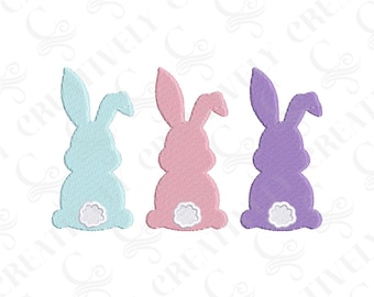 Easter Bunny Bunnies Embroidery Design Download, 6 Sizes, Cute Bunny, Bunny Silhouette, Easter Sweatshirt Design Easter shirt, Baby Easter