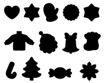 Christmas Cookie SVG PNG DXF Eps Pdf Files, Christmas Cut Files for Cricut Silhouette, Christmas Cut Files, Christmas Cookie Template