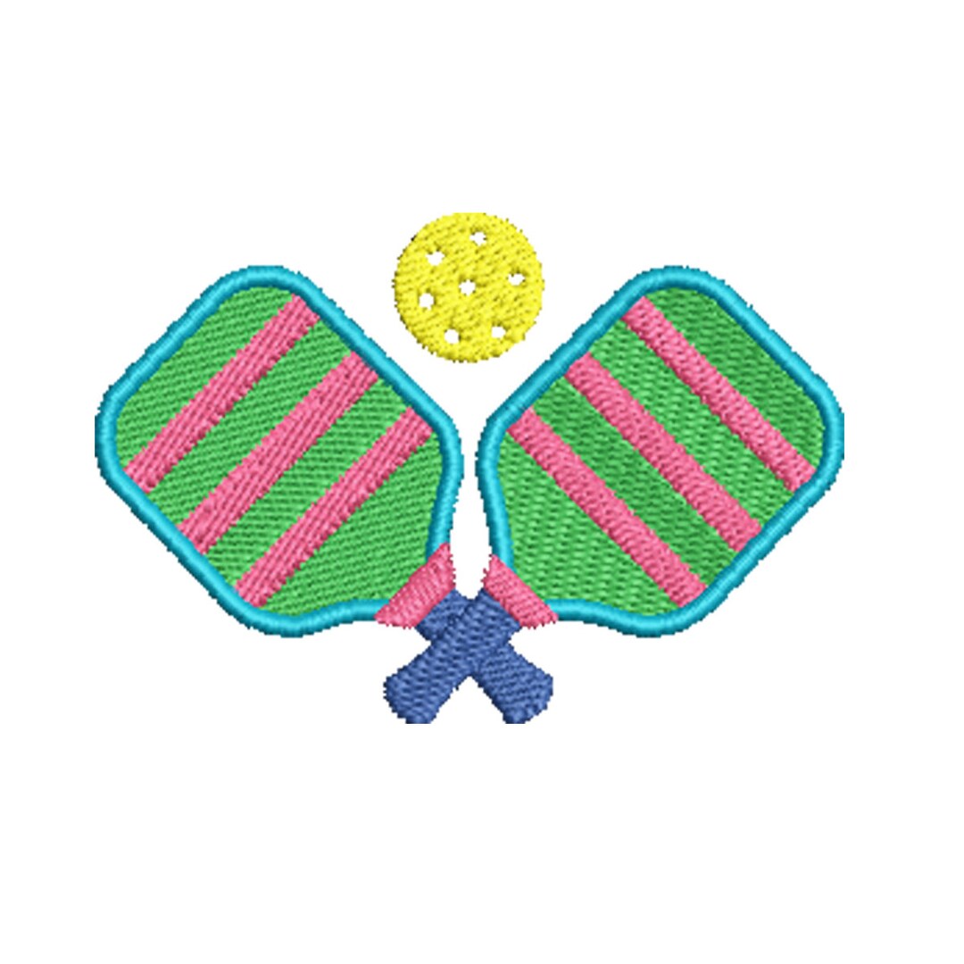 Pickleball Embroidery File Download, 5 Sizes, Pickleball Gift