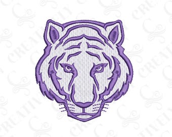 Tiger Sports Embroidery File Download, 4 Sizes, Tiger Sports Fan Design, Louisiana Tiger Sports Fan, Louisiana Design, Tiger Sports