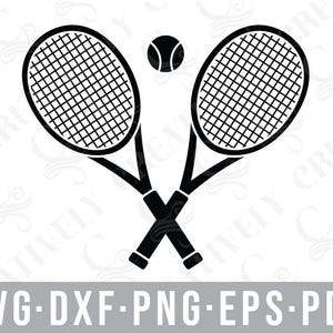 Tennisschläger Tennisball SVG PNG DXF Eps Pdf-Dateien, Tennis Schnitt-Datei für Cricut Silhouette, Geschenk für Tennisspieler, Tennis Dekor