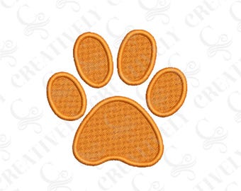 Paw Print Machine Embroidery Design, 6 Sizes, Tiger paw Dog Paw Cat paw, Animal Lover Gift, Dog lover, Cat lover, School Spirit, Spirit Wear