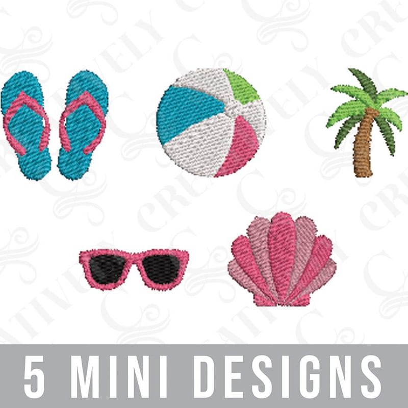 Beads Embroidery Kit - Outing Brooch <Beach> main image 0