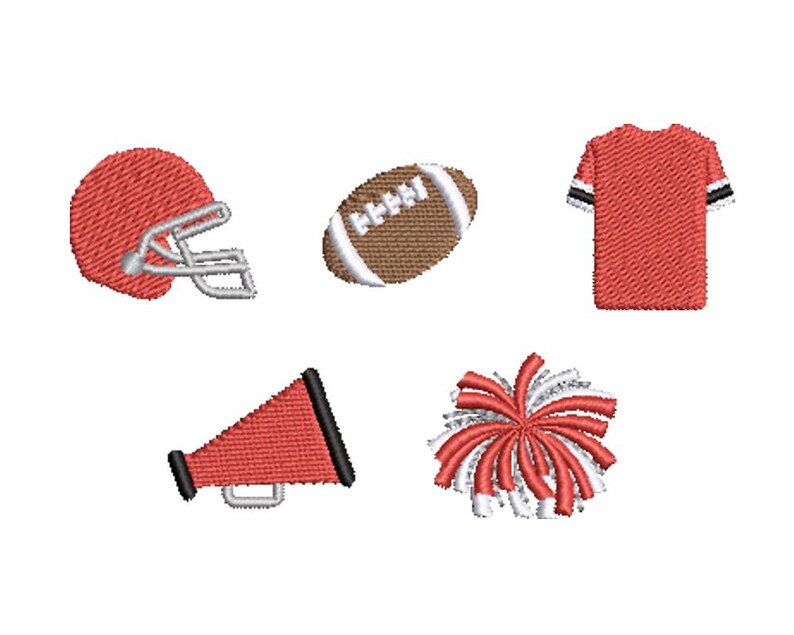 Football Season Mini Embroidery Design Bundle Digital Download