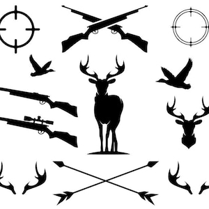 Jagd SVG Bundle, Jäger PNG DXF Eps Pdf Dateien, Jagd geschnitten Dateien für Cricut Silhouette Laser, Geschenk für Jäger