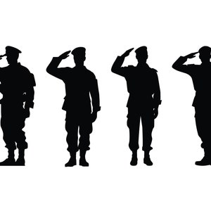 Military Soldier Bundle SVG PNG DXF Eps Pdf Files Military Cut File Military Gift Veteran Gift Veteran Spouse Gift Military Salute