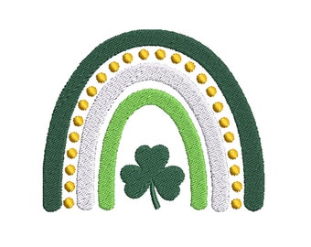 Diseño de bordado del arco iris irlandés del Día de San Patricio, diseño de camisa del Día de San Patricio, diseño del Día de San Patricio Feliz, regalo del Día de San Patricio