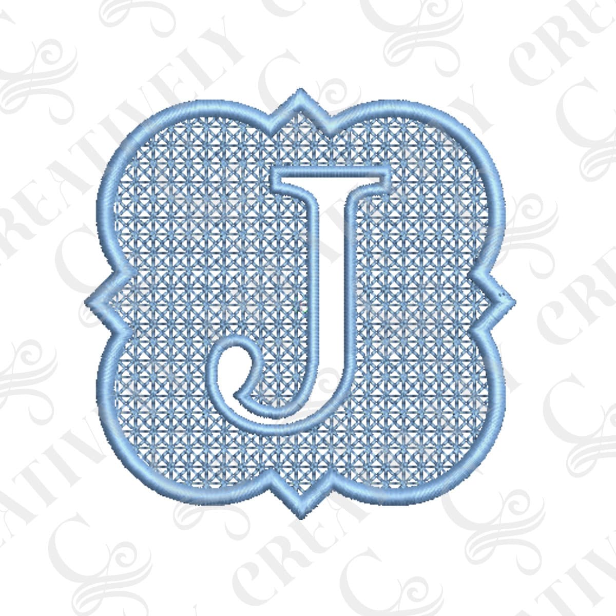 Embossed Letter J Machine Embroidery Monogram, Monogram for Towels ...